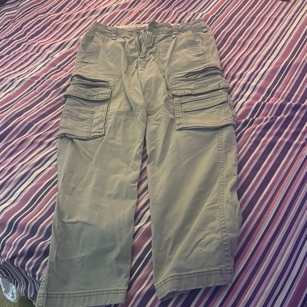 Hollister Light Gray Cargo Pants